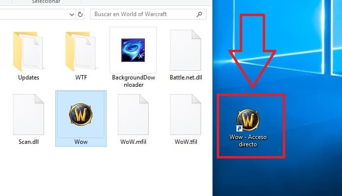 crear acceso directo a escritorio windows 10