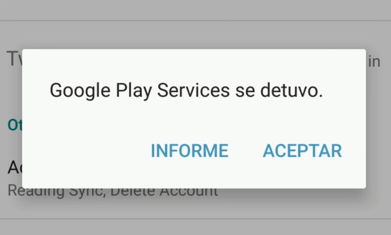 solucionar Google Play Store se ha interrumpido.