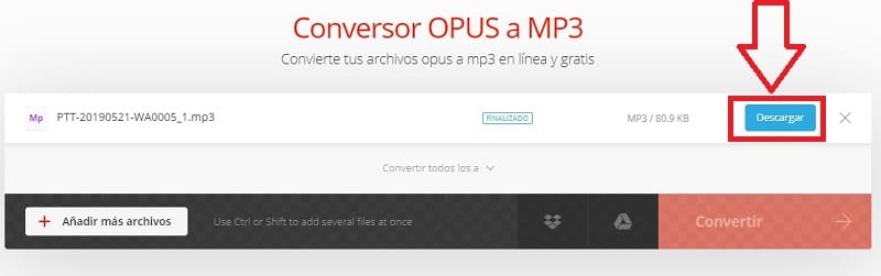Convertir OPUS A MP3 GRATIS 2023 🥇