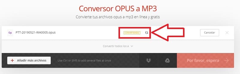 convertir archivos opus a mp3 para pc