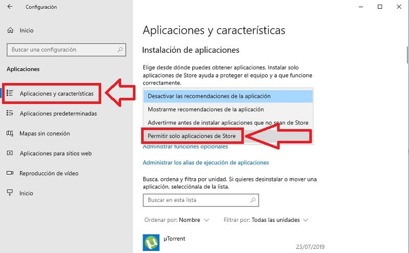evitar y bloquear que usuarios puedan instalar programas en windows 10