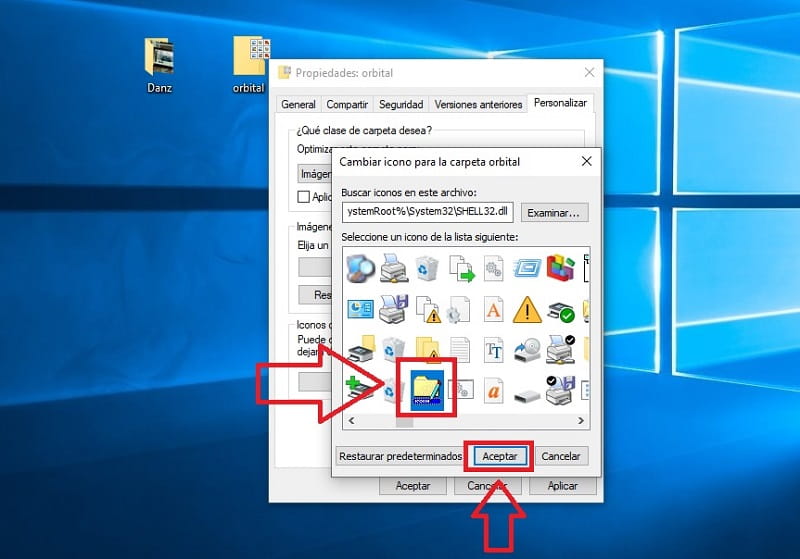 usar iconos de windows 95 en windows 10.