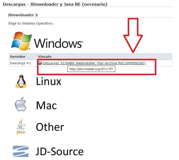 descargar jdownloader windows 10