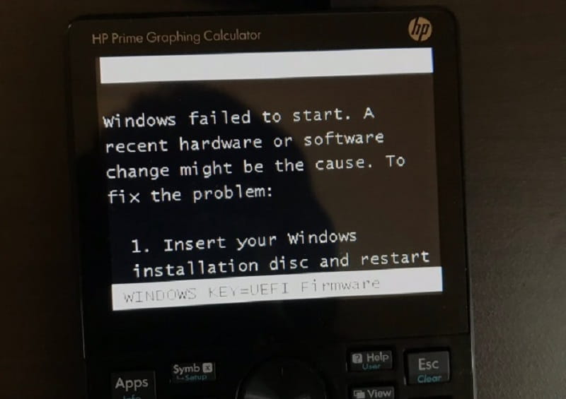 poner windows 10 en una calculadora.
