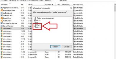 quitar núcleos en una app en win 10.