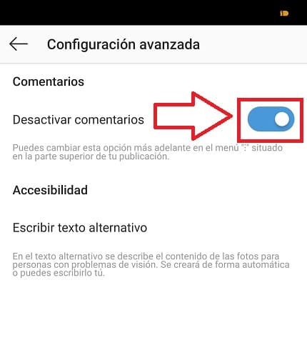 evitar comentarios en una publicación de instagram.