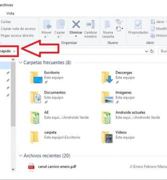 quitar del explorador de archivos acceso rápido.