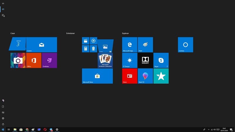 menu inicio pantalla completa windows 10