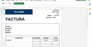 plantilla factura de Excel gratis