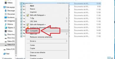 compartir archivos win 10