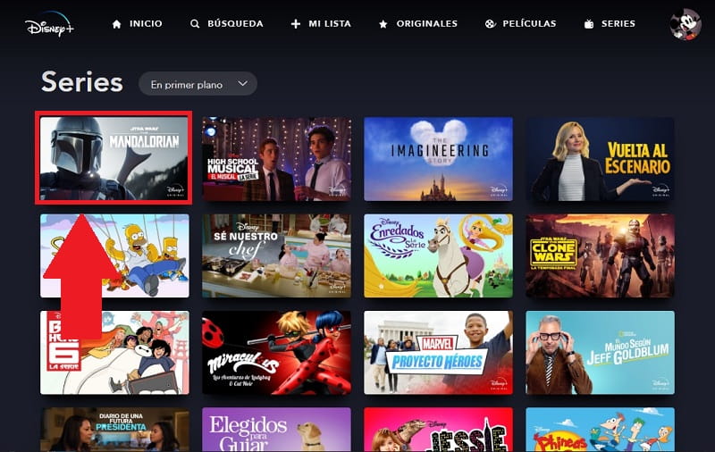añadir series y películas a Mi lista en disney plus