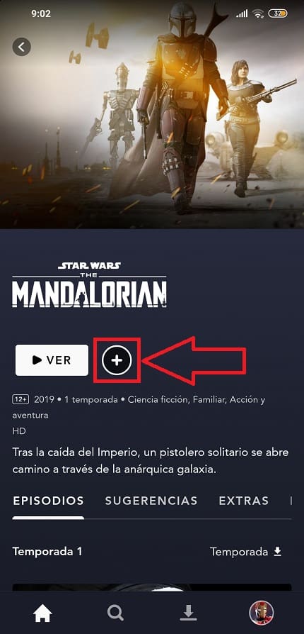incorporar películas mi lista disney +