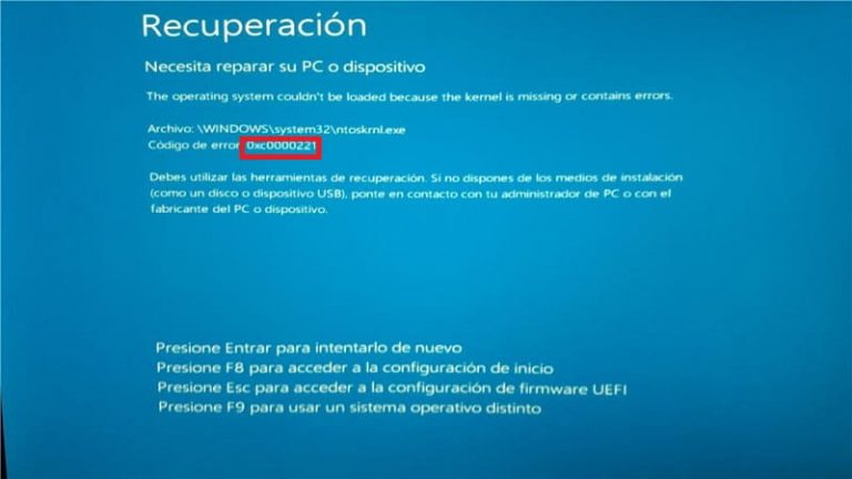 Код ошибки 0xc0000221 windows 10 как исправить