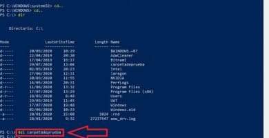 eliminar una carpeta en windows cmd