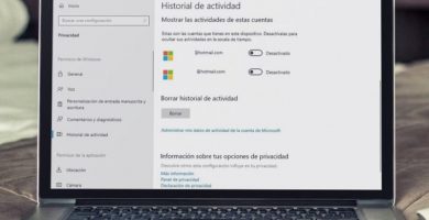 desactivar historial de actividad windows 10
