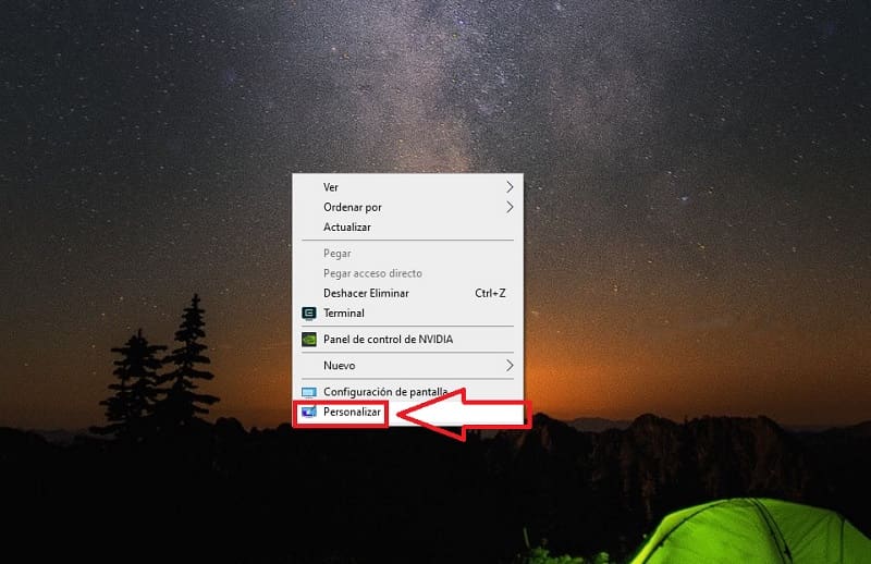Establecer fondo de pantalla personalizado de Windows 10.