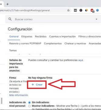 poner firma en Gmail PC