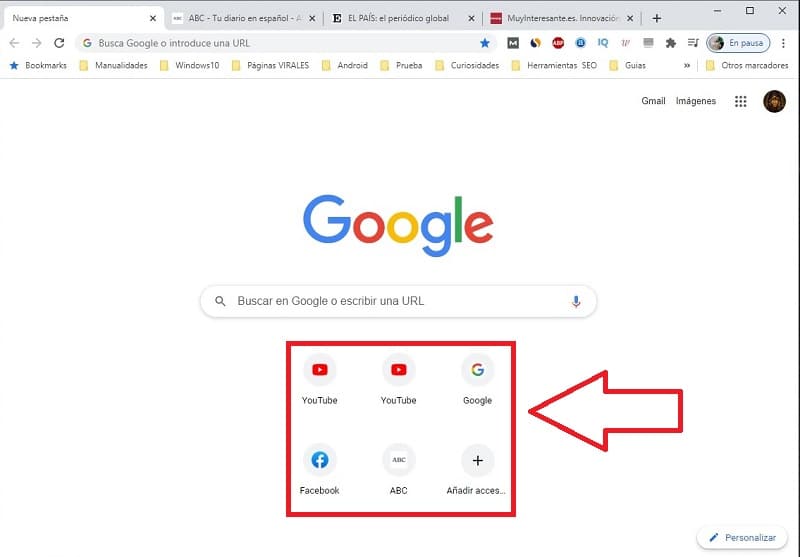Cómo establecer Google como página de inicio