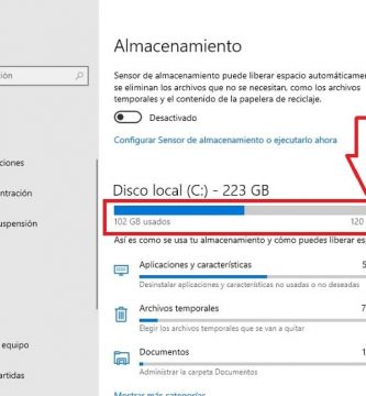 como ver espacio disponible en windows 10