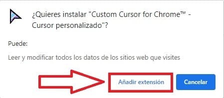 descargar extension cursor custom.