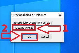 crear una pagina web local