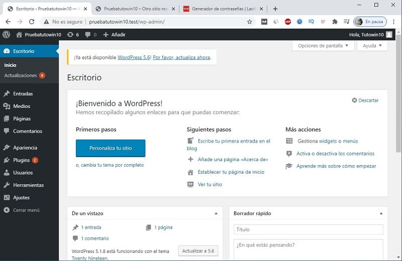 software crear pagina web