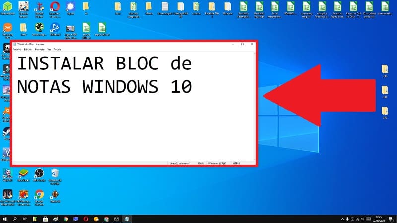 descargar bloc de notas windows 10.