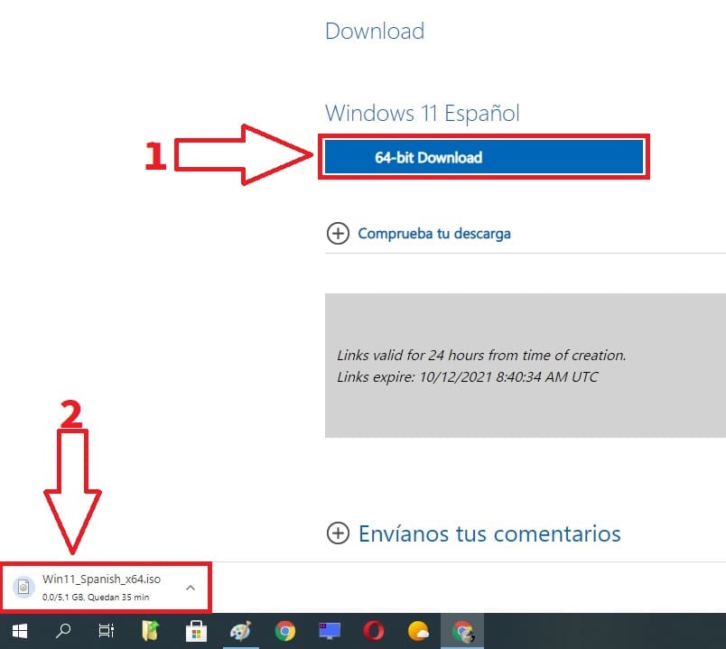 conseguir ISO Windows 11 en Español.