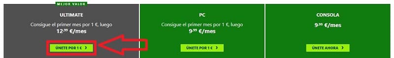 Xbox Game Pass 1 euro.