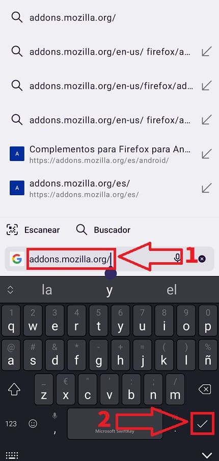 extensiones firefox android.