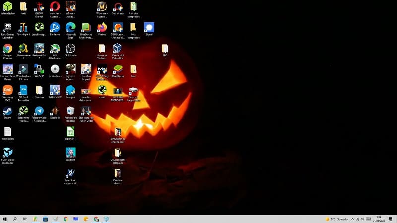 Poner una Calabaza de Halloween Animada como Fondo de Windows 10 2023