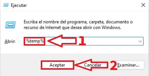 %Temp% ejecutar Windows 11.