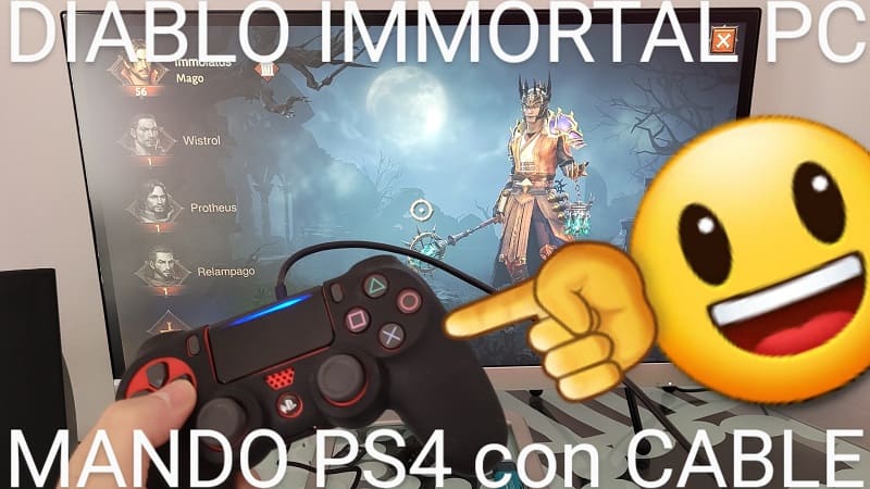 Jugar Diablo Immortal pc con mando PS4 sin ds4windows.