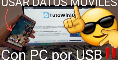 Emparejar datos móviles con PC por USB.
