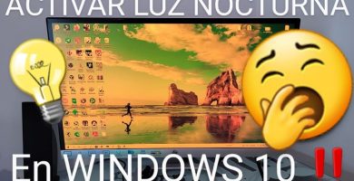 Desactivar modo luz nocturna Windows 10.