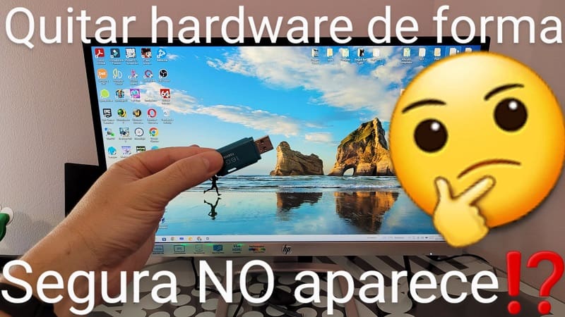 Icono quitar hardware de forma segura windows 10.