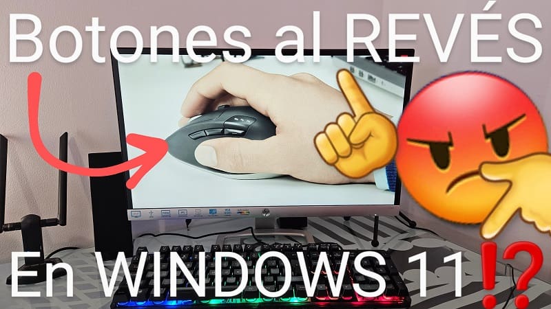 Ratón funciona al revés Windows 11.