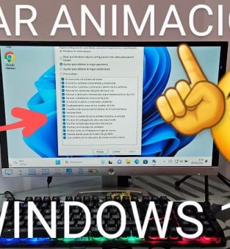 Desactivar animaciones en Windows 11.
