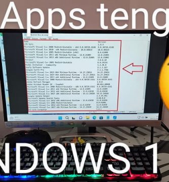 Lista de aplicaciones instaladas en Windows 11.