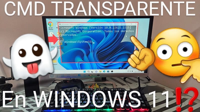 Poner CMD transparente en Windows 11.