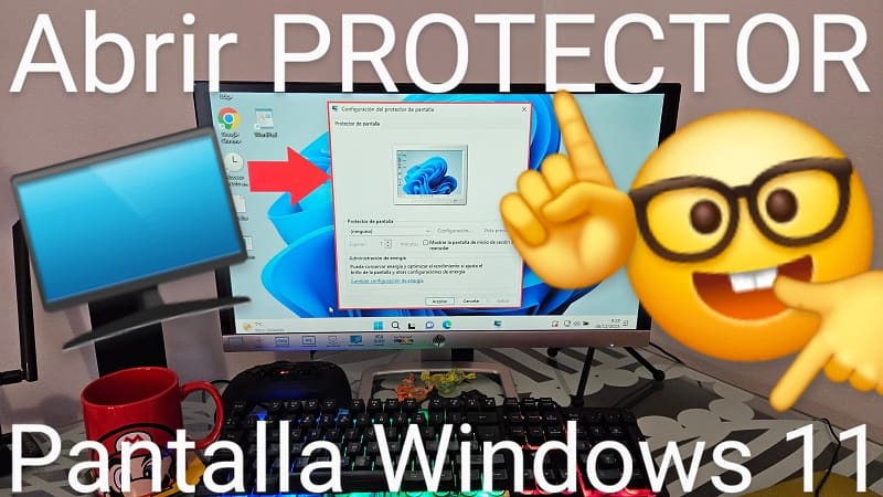Abrir protector de pantalla Windows 11.