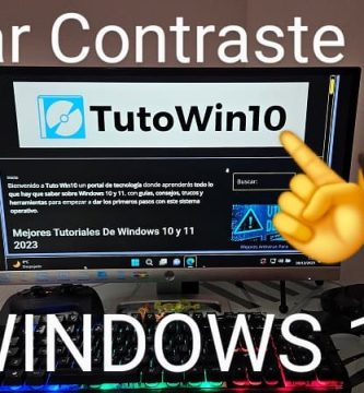 Desactivar contraste alto en Windows 11.