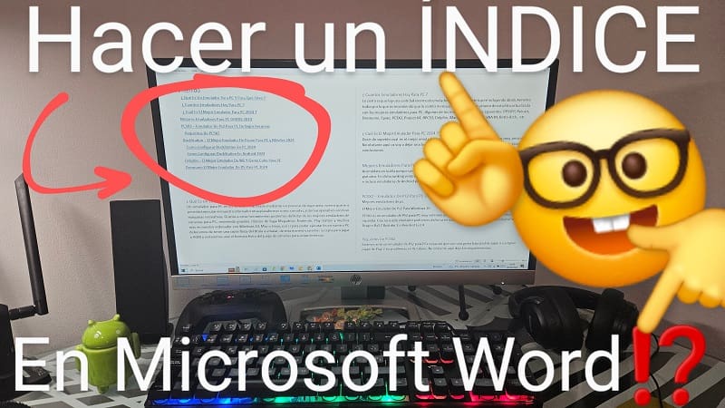 Hacer un índice en Microsoft Word.