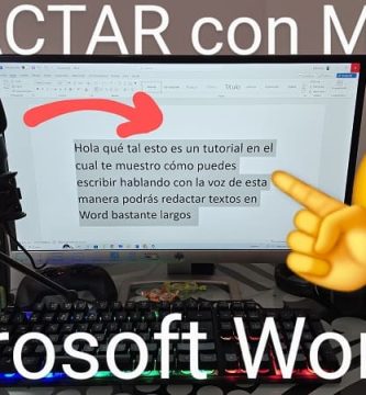 Activar redactar texto con micrófono en word.