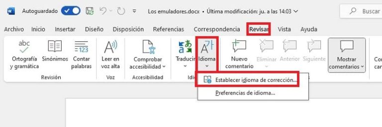 ≫ Como Activar el Corrector Ortográfico en Word 2026