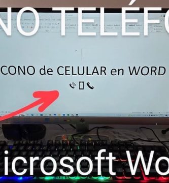 Añadir símbolo de celular en Word.