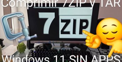 Comprimir 7zip y Tar en Windows 11.