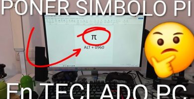 Insertar número pi, teclado ordenador