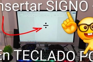 Escribir el signo de división en el PC