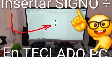 Escribir el signo de división en el PC